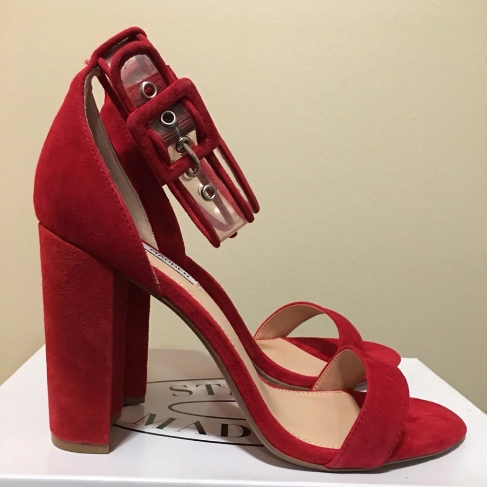Steve Madden red suede